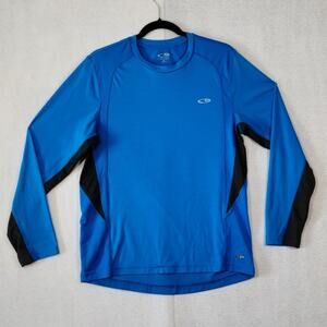 Champion Duo Dry Royal Blue Long Sleeve T-Shirt Men Size M, EUC